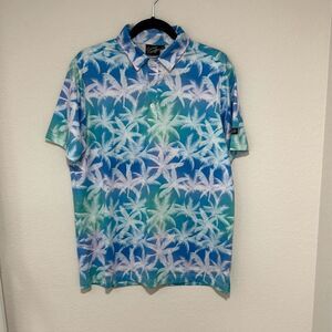 Sunday Swagger Mens Multicolor Collared Short Sleeve Button Up‎ Shirts Medium